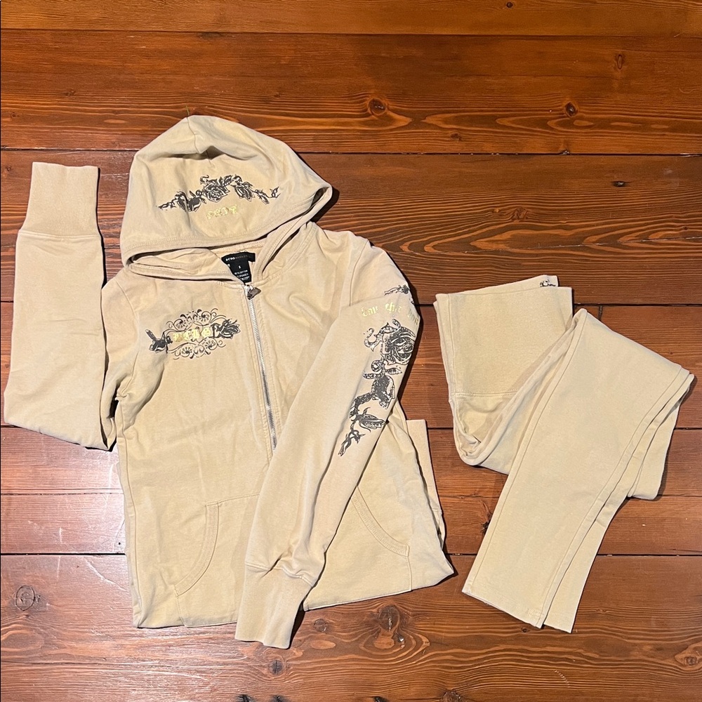BCBG Tan Hoodie and Pants Set